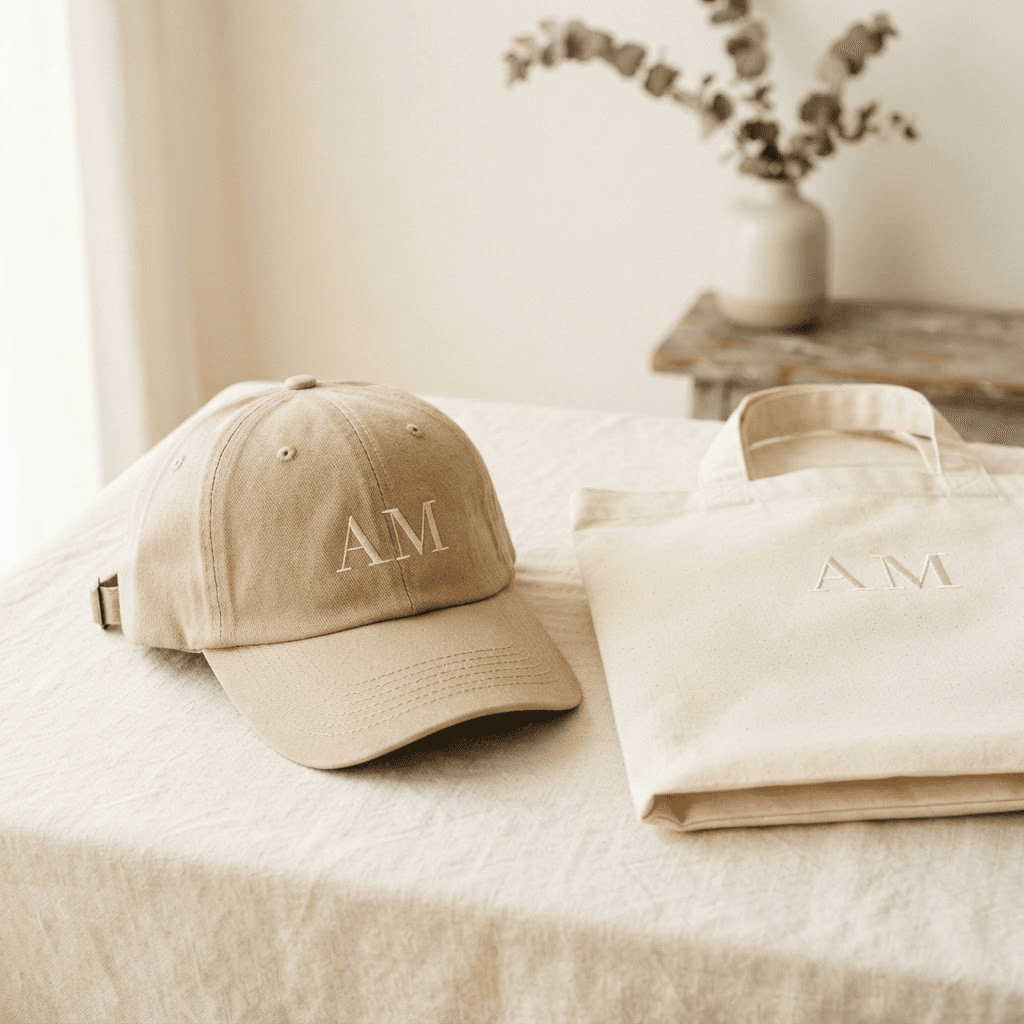 Custom embroidered apparel and textile samples
