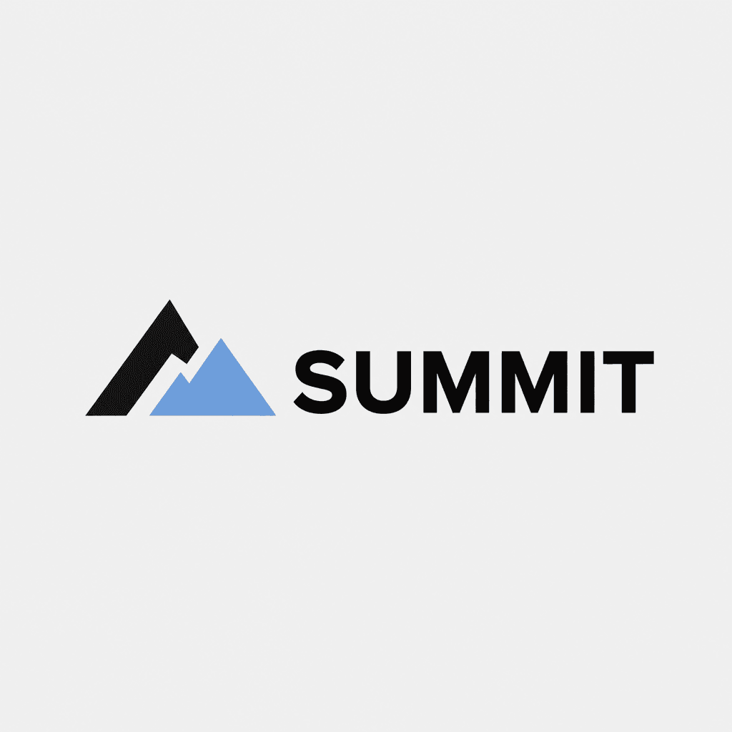 Sample Summit mountain logo ready to upload for custom printing