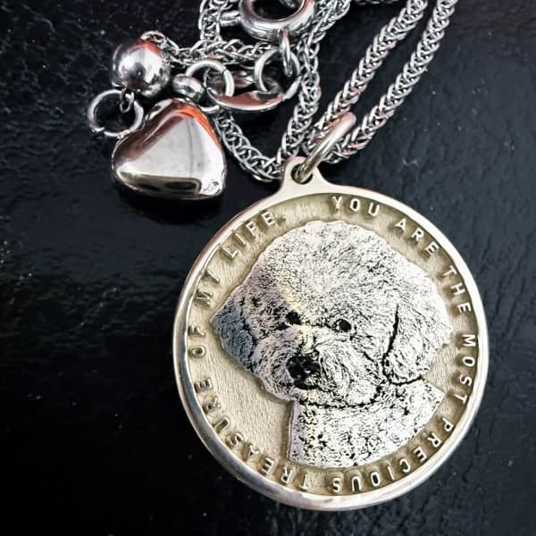 Photo 1 from Anonymous's pet portrait necklace