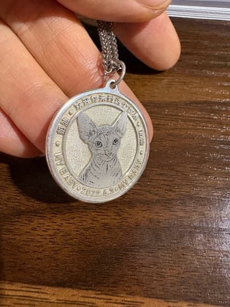 Photo 2 from N**n's pet portrait necklace