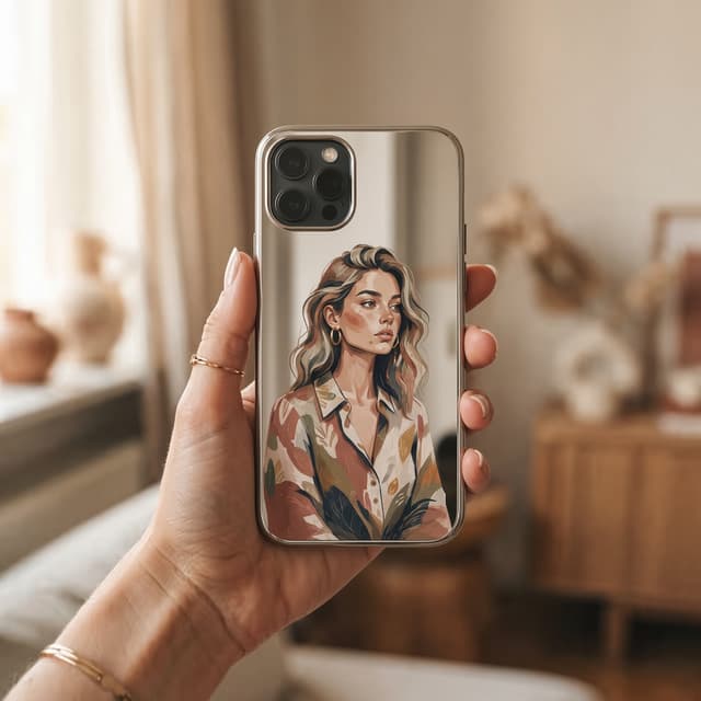 Illustrated solo portrait case