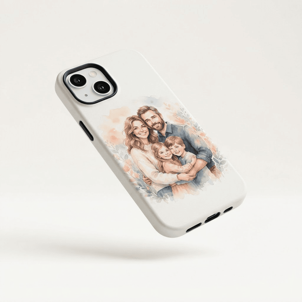 Warm watercolor family case