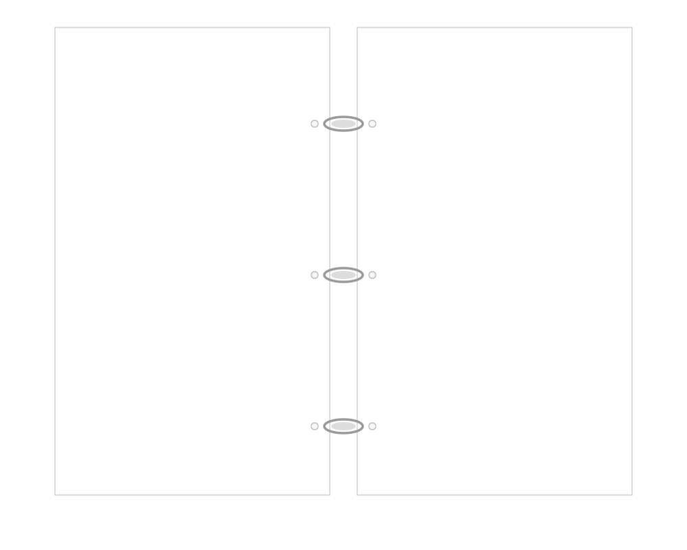 Open 6-ring binder insert with blank white pages