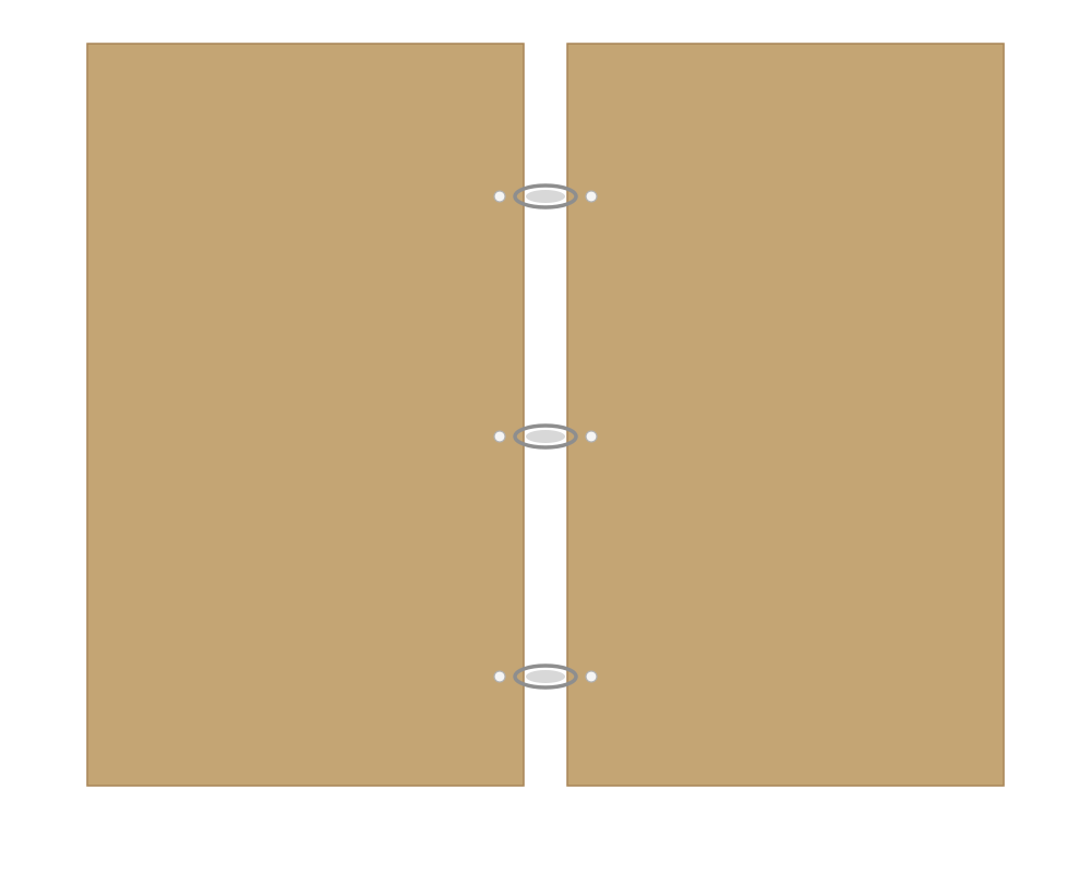 Open 6-ring binder insert with blank kraft pages