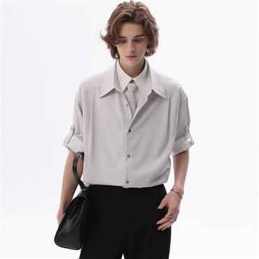 CHOR Men's Sophisticated Short-Sleeve Casual Shirt With Modern Elegance And Timeless Style