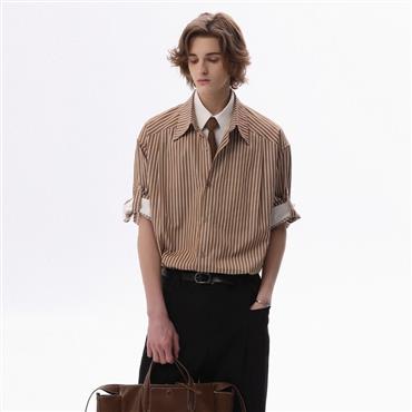 CHOR Men's Sophisticated Short-Sleeve Casual Shirt With Modern Elegance And Timeless Style
